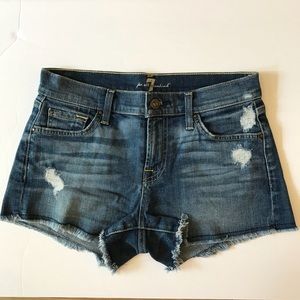 7 for all mind kind denim shorts
